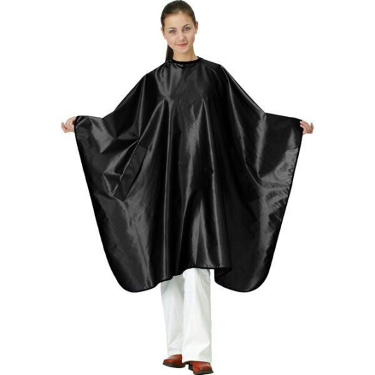 Wako Satin Cape Black