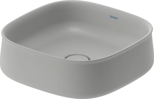 Duravit Zencha Toppmontert Servant 420x420 mm, u/bl.hull, u/o.l, Grå Matt