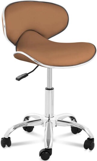 physa Arbeidsstol med hjul - Sittehøyde 48 - 62 cm / høyde 68 - 82 cm mm - 150 kg - Cappuccino 10040393