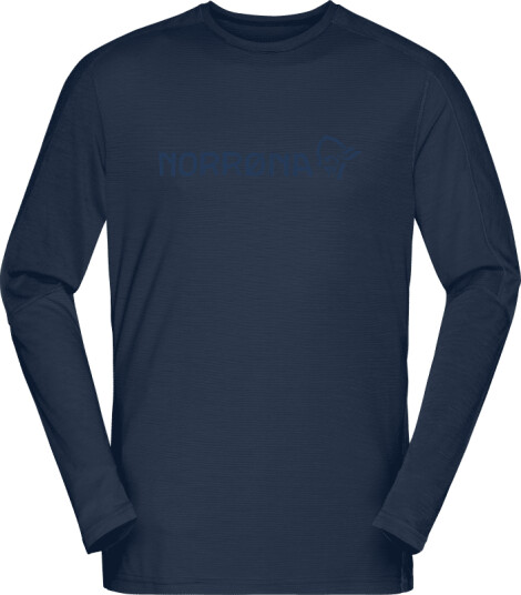 Norrøna Men's Falketind Equaliser Merino Round Neck Blå XL Man