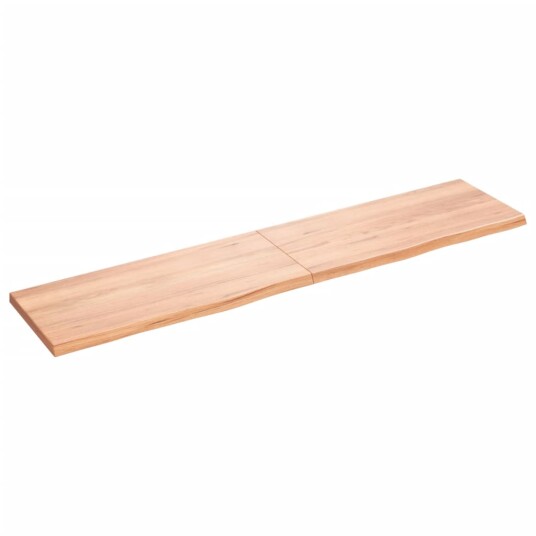 Benkeplate til bad lysebrun 180x40x 2-4  cm behandlet heltre