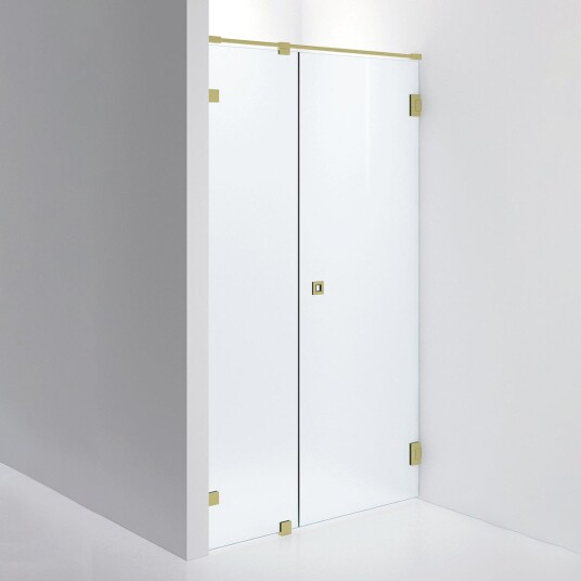 INR Iconic Nordic Rooms Dusjnisje ARC 4 Måltilpasset Brushed Brass / Frostet Glass