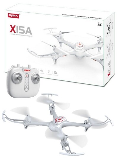 Syma X15A drone med loop og hovering-funksjon 3,7V oppladbart batteri med USB hvit