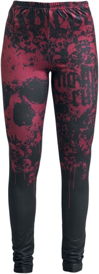 Rock Rebel by EMP Leggings - Leggings with All-over Print - XS til M - Damer - svart-rød