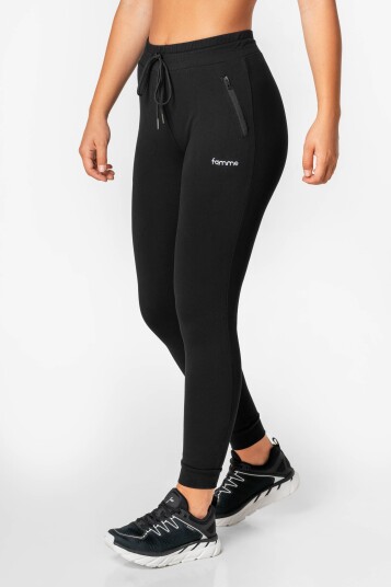 FAMME - Black Fit Jogger - XS