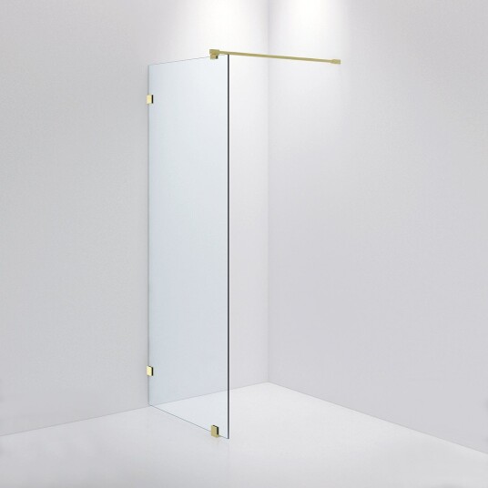 INR Iconic Nordic Rooms Dusjvegg ARC 20 Original Brushed Brass / 80cm Klart Glass