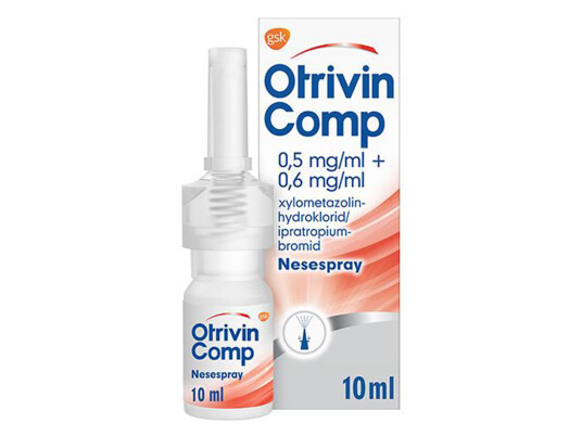 Otrivin Comp Nesespray, 0,5 mg/ml + 0,6 mg/ml, Til voksen, 10 ml