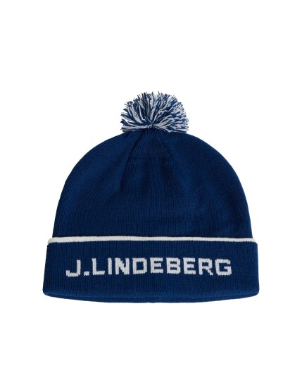 J.Lindeberg Stripe Beanie Estate Blue