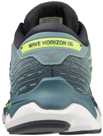 Mizuno Wave Horizon 6 Herre Smoke Blue/Ebony/Neo Lime 42