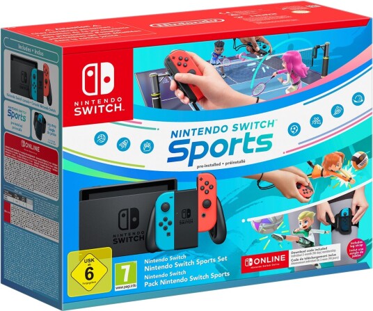 Nintendo Switch spillkonsoll Switch Sports pakke (neon)