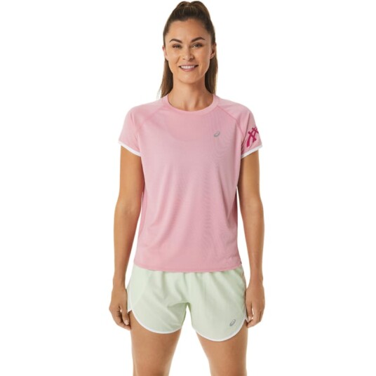 Asics Women's Icon Short Sleeve Top Rosa XS Woman