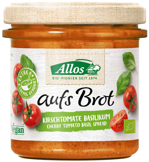 Allos Smørepålegg Aufs Brot Cherry Tomat basilikum 140g