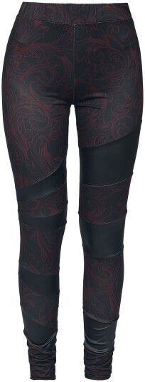 Black Premium by EMP Leggings - Built For Comfort - S til XXL - Damer - svart-rød