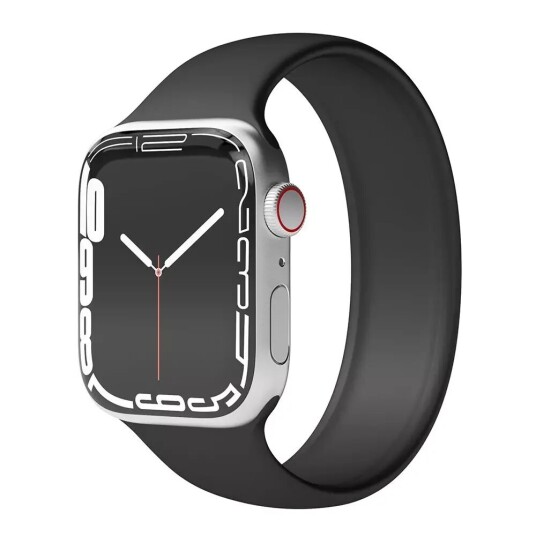 Vonmählen Apple Watch (38/40/SE/41MM) Solo Loop Band Small Silikon Reim - Svart