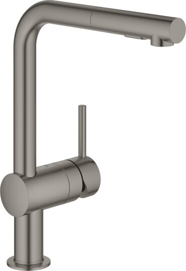 Grohe Minta blandebatteri med L-kran og hånddusj (hard graphite)