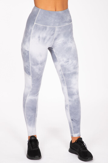 FAMME - Grey Tie Dye Leggings - S