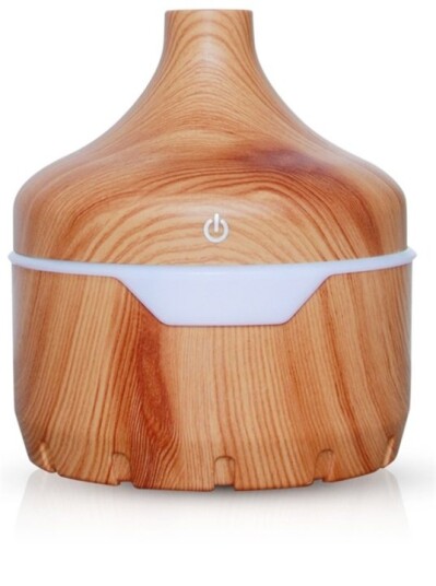 Luftfukter/Aroma Diffuser i tredesign 300ml, Lyst tre