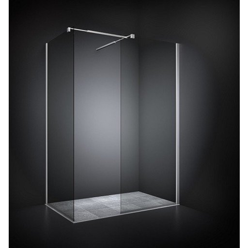 Dansani Match walk in dusjløsning, 97 cm, klart glass, satin profil