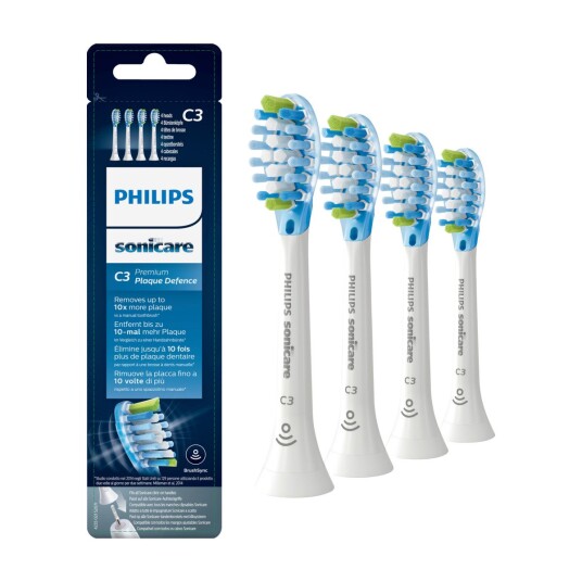 Philips HX9044/17 Premium Plaque Defence C3 4-pcs White