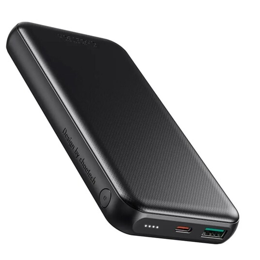 Choetech Choetch Powerbank 20W m. USB-A / USB-C (PD) 10.000 mAh - Svart