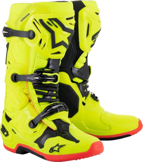 Alpinestars Tech 10 Motocross støvler 49 50 Svart Rød Gul