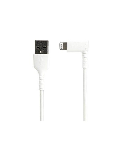 StarTech.com 2m/6.6ft Angled Lightning to USB Cable - MFI Certified - White - Lightning cable - Lightning / USB - 2 m