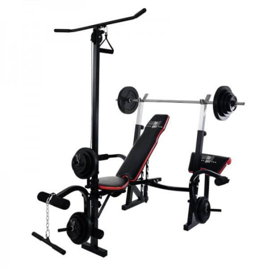 Christopeit Sport Treningsbenk Power XL sammenleggbar, komplett sett