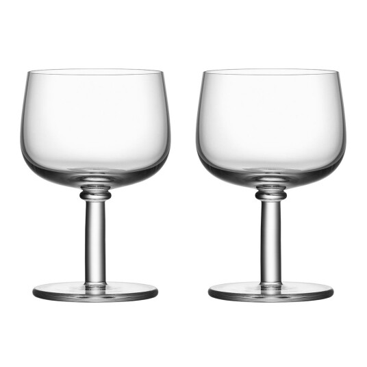 Kosta Boda Viva glass p? fot 35 cl 2-stk. Klar