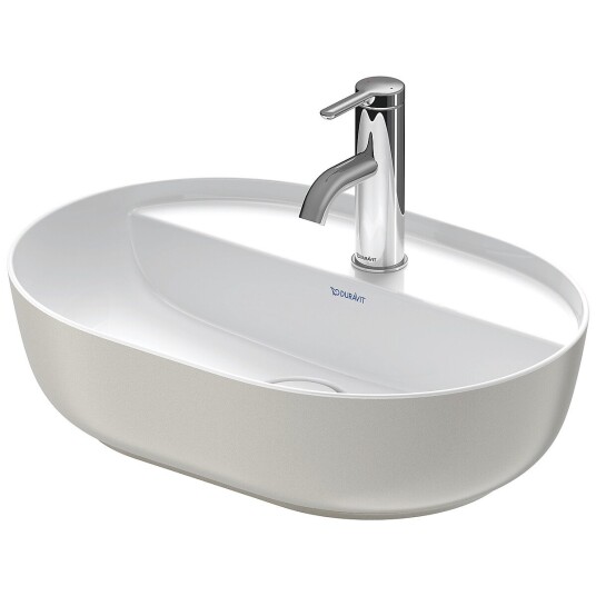 Duravit Luv Toppmontert servant 490x350 mm, 1 bl.hull, u/overløp, Grå