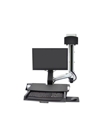 Ergotron SV Combo System with Worksurface & Pan Small CPU Holder - mounting kit (Lift and Pivot)