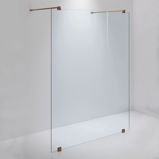 INR Iconic Nordic Rooms Dusjvegg ARC 43 Måltilpasset Brushed Bronze / Timeless Klart Glass