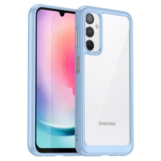 INCOVER Samsung Galaxy A24 Deksel Acrylic Combo - Gjennomsiktig / Blå