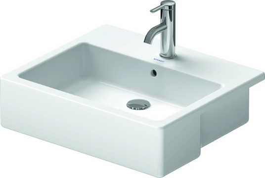 Duravit Vero Servant for frembygging 550x470 mm, u/bl.hull, m/overløp, Hvit