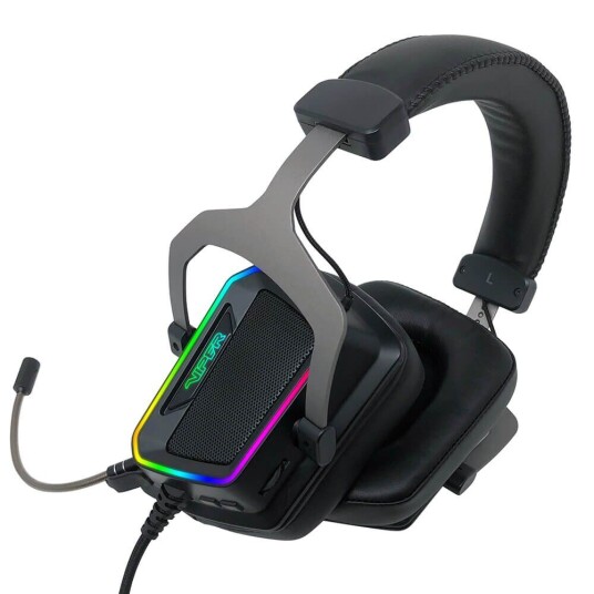 VIPER Gaming V380 Over-Ear Headset med 7.1 Virtual Surround Sound Svart