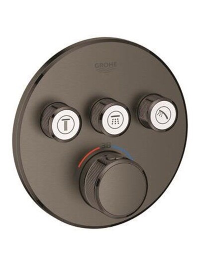 Grohe Grohtherm smartcontrol thm trimset round 3sc graphite