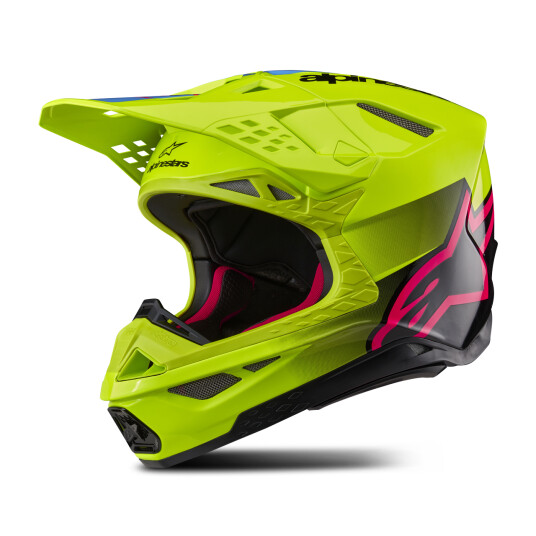 Alpinestars Crosshjelm  Supertech S-M10 Unite Gul Fluo-Svart