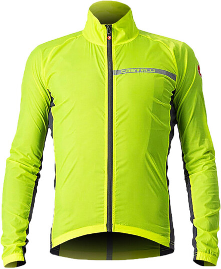 Castelli Squadra Stretch Jacket M Yellow Fluo/Dark Grey XL