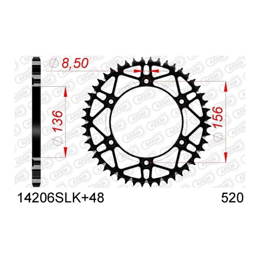 AFAM Bakdrev 520 SLK+ - GG/HQ/Sherco 48T Beta/Gas Gas/HQ/Sherco/Suzuki+