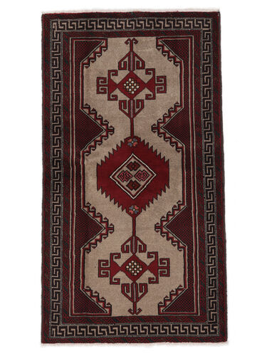 Håndknyttet. Opphav: Persia / Iran Beluch Teppe Teppe 104X187 Svart/Brun (Ull, Persia/Iran)