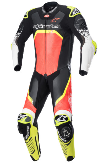 Alpinestars MC-Skinndress  GP Tech V4 Svart-Rød-Gul