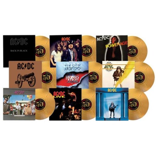 AC/DC - 9 Album Collection - 50th Anniversary Limited Gold Metallic Edition (10LP Vinyl)