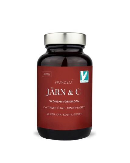 NORDBO - Iron & Vitamin C Vegan 90 Capsules