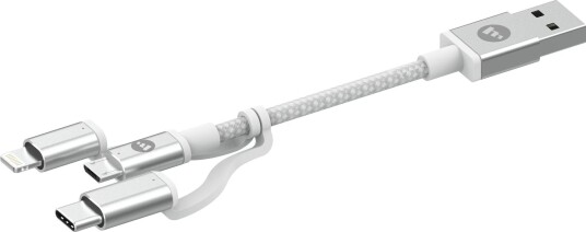 Mophie 3-in-1 ladekabel 1 m (hvit)