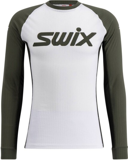 Swix Racex Classic Long Sleeve Herre Bright White/Olive XL