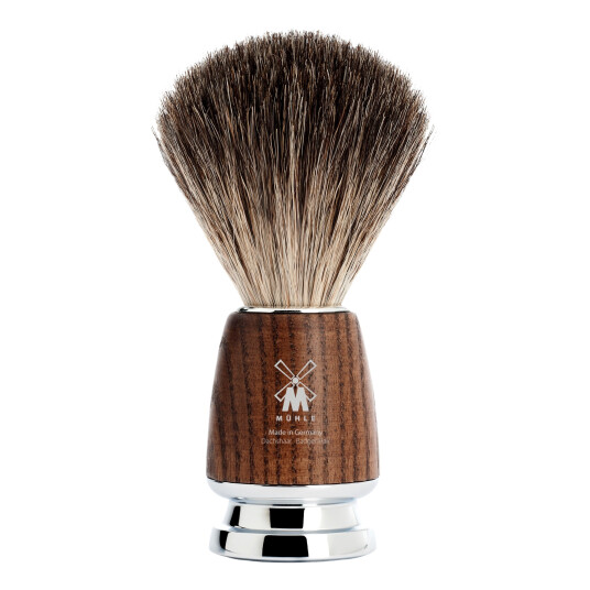 Mühle Rytmo Shaving Brush Ash Steamed Pure Badger