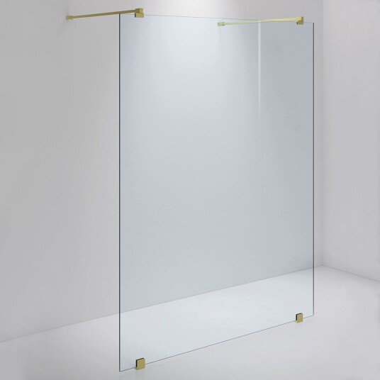 INR Iconic Nordic Rooms Dusjvegg ARC 43 Måltilpasset Brushed Brass / Timeless Klart Glass