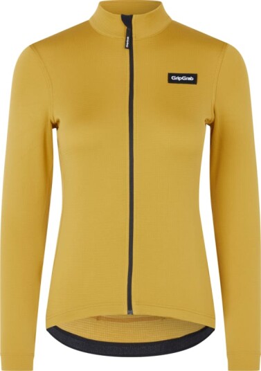 Gripgrab Women's Gravelin Merinotech Thermal Long Sleeve Jersey M  Mustard Yellow