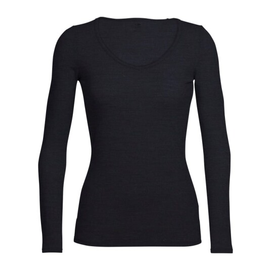 Icebreaker Women's Siren Long Sleeve Sweetheart S, Black