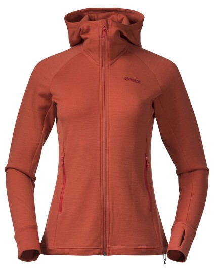 Bergans Ulstein Wool Hood Jacket W Brick (Storlek XL)