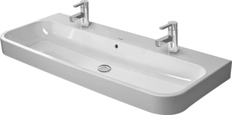 Duravit Happy D.2 Møbelservant 1200x505 mm, 2 blanderhull, Wondergliss